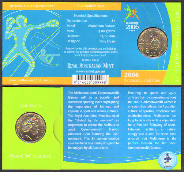 2006 M Australia $1 (Commonwealth Games) K000019